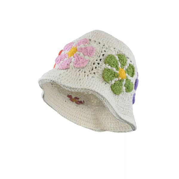 Pachamama Daisy Cotton Bucket Hat Cream-elevate your sole