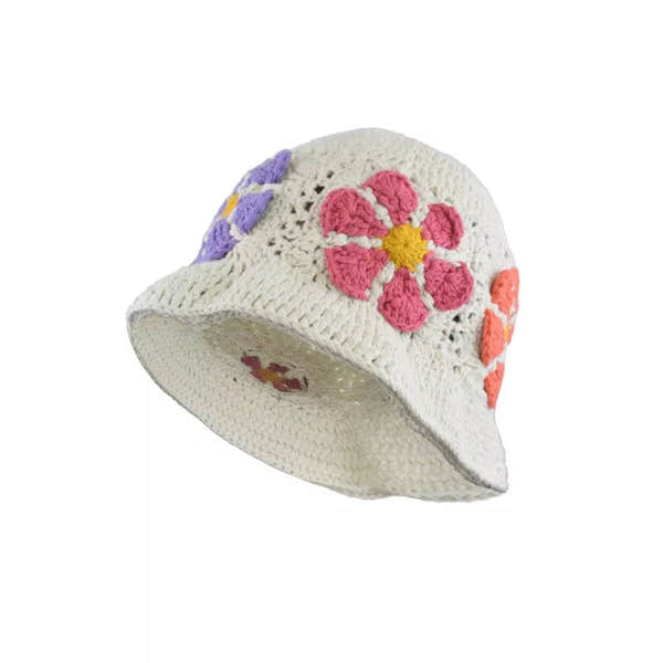 Pachamama Daisy Cotton Bucket Hat Cream-elevate your sole