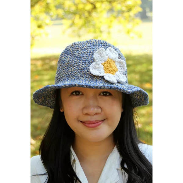 Pachamama Daisy Hemp/Cotton Hat Denim-elevate your sole