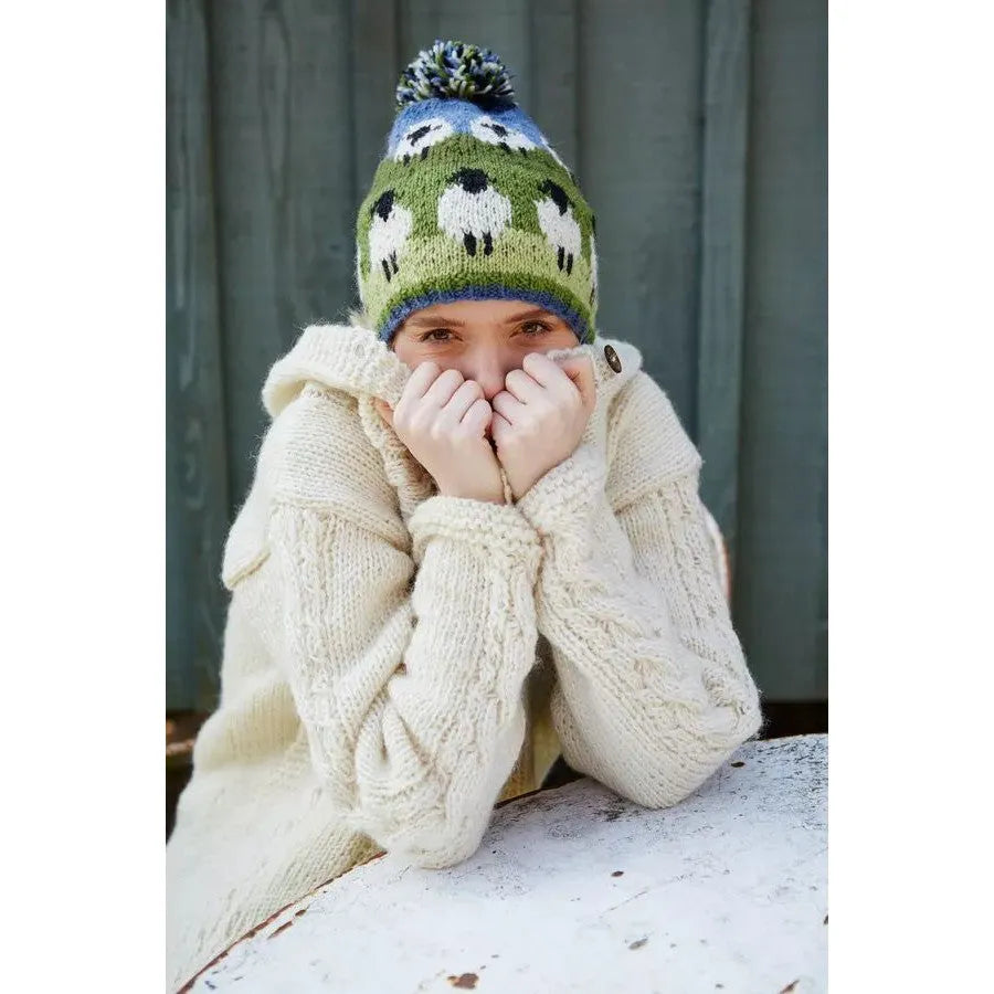 Pachamama Flock Of Sheep Bobble Beanie-elevate your sole