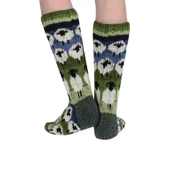 Pachamama Flock of Sheep Long Socks-elevate your sole