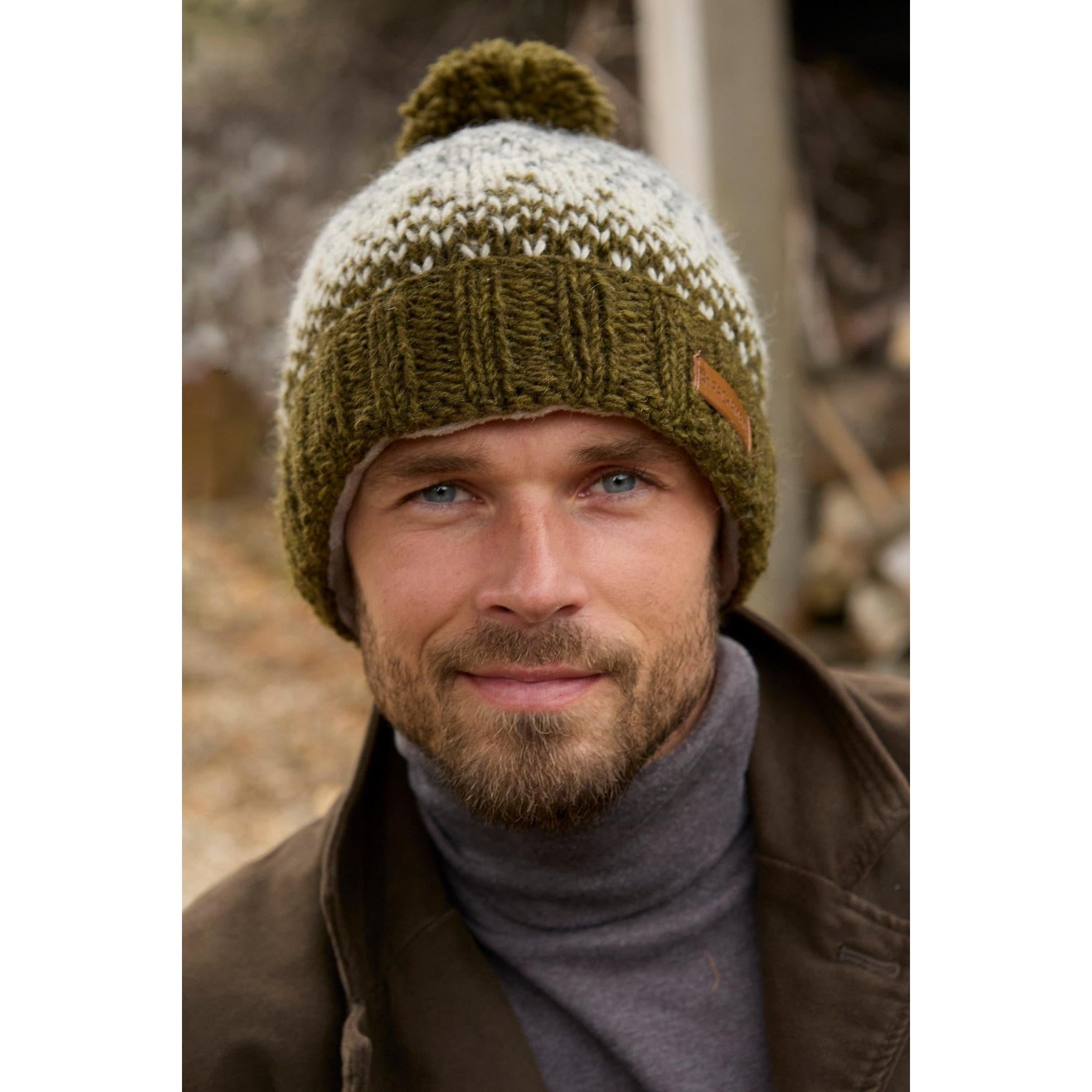 Bonnet à pompon pour homme Loch Ness Pachamama mousse