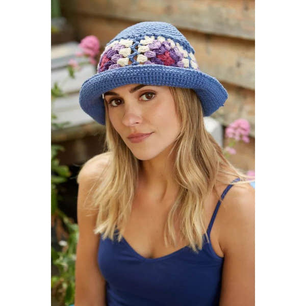 Pachamama Woodstock Cotton Bucket Hat Denim-elevate your sole