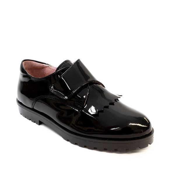 Petasil Tocana 5970 Girls Black Patent Leather Touch Fasteing School Shoes-elevate your sole