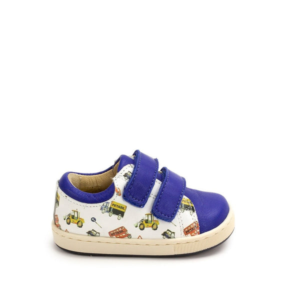 Petasil Todd 2 20929 Boys Cobalt Blue Traffic Leather Touch Fastening Shoes-elevate your sole