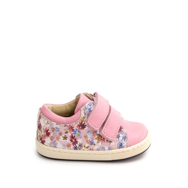 Petasil Todd 2 20929 Girls Baby Pink Flowers Leather Touch Fastening Shoes-elevate your sole