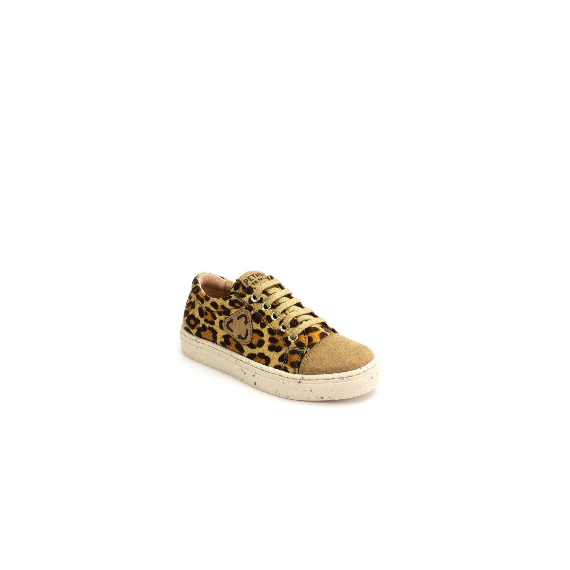 Petasil Tyler 5994 Girls Gold And Leopard Zip And Lace Up Trainers-elevate your sole