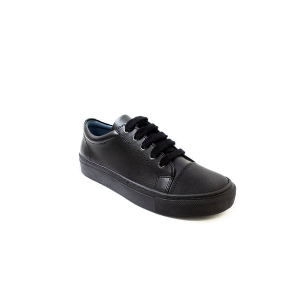 Petasil Vorto 6033 Boys Black Vegan Leather Lace Up School Shoes-elevate your sole