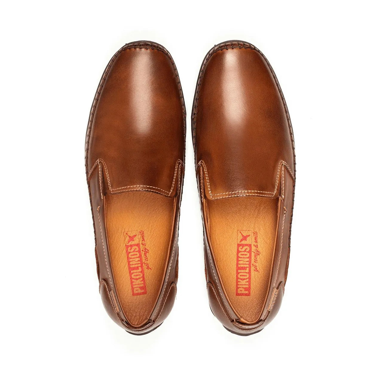 Pikolinos Azores 06H-5303 Mens Cuero Brown Leather Slip On Shoes-elevate your sole