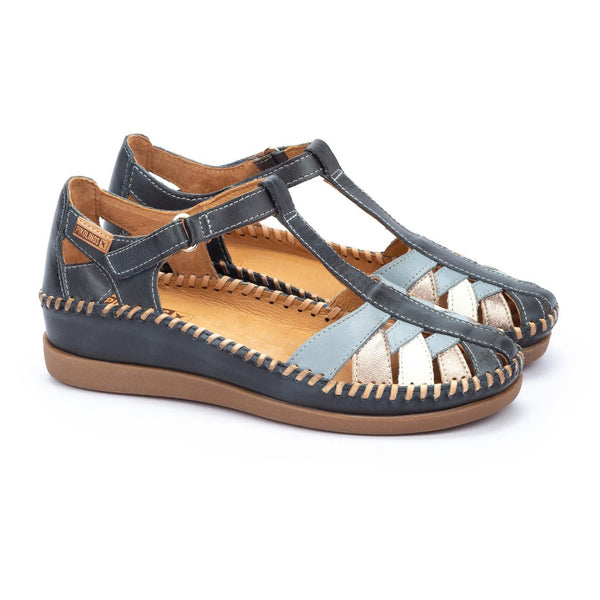 Pikolinos Cadaques W8K-0705C1 Ladies Ocean Leather Touch Fastening Sandals-elevate your sole