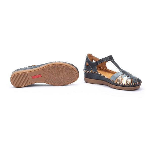 Pikolinos Cadaques W8K-0705C1 Ladies Ocean Leather Touch Fastening Sandals-elevate your sole