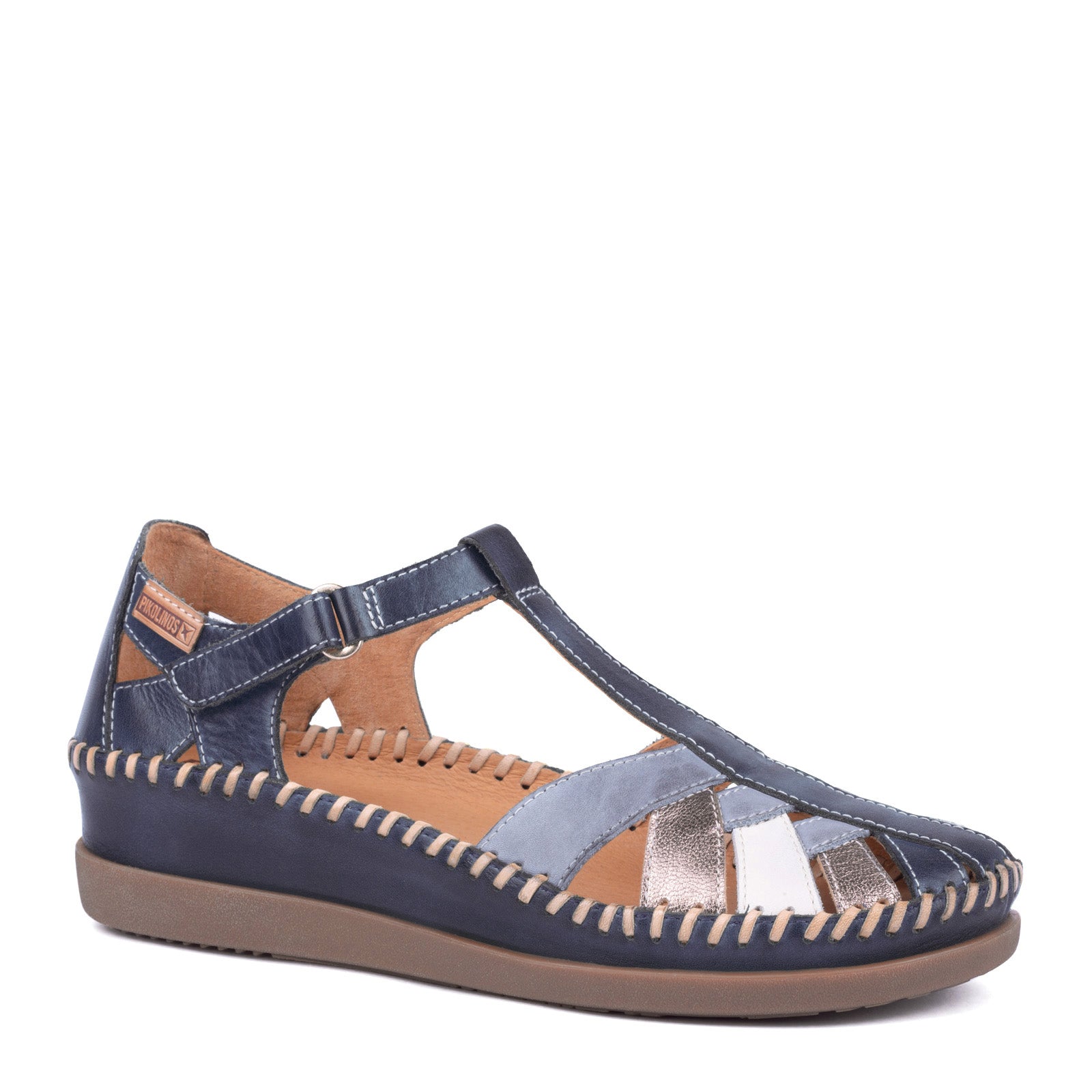 Pikolinos Cadaques W8K-0705C1 Ladies Ocean Leather Touch Fastening Sandals-elevate your sole