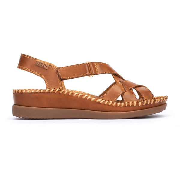 Pikolinos Cadaques W8K-0741 Ladies Brandy Leather Touch Fastening Sandals-elevate your sole