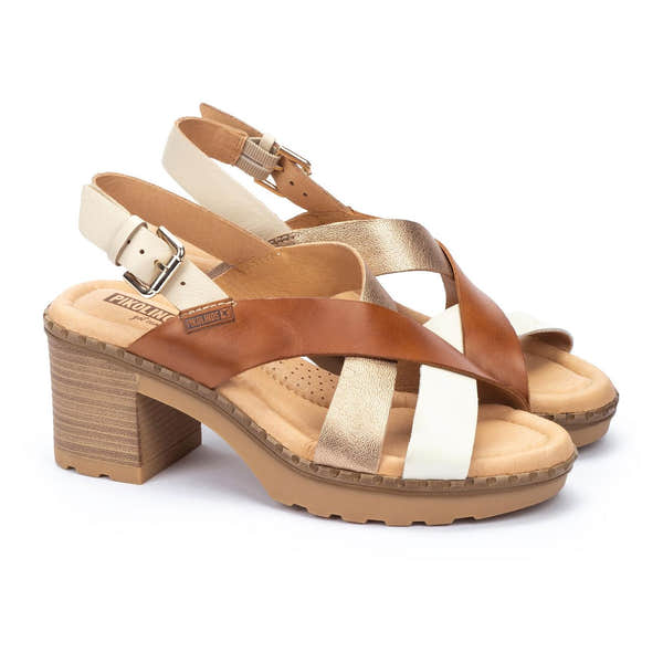 Pikolinos Canarias W8W-1510C1 Ladies Natural Leather Buckle Sandals-elevate your sole