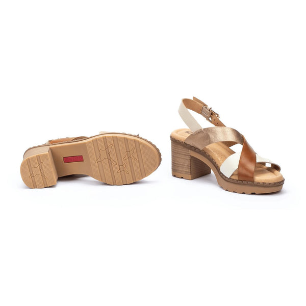 Pikolinos Canarias W8W-1510C1 Ladies Natural Leather Buckle Sandals-elevate your sole