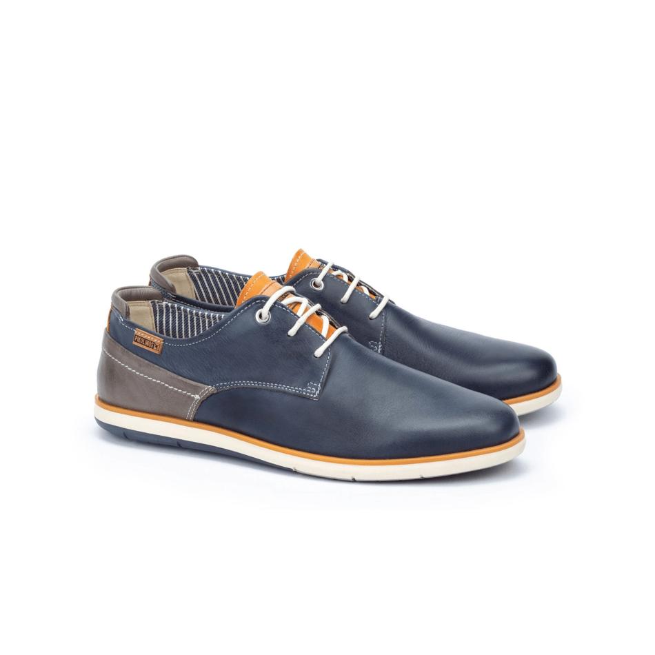 Pikolinos Jucar M4E-4104C1 Mens Blue Leather Lace Up Shoes-elevate your sole