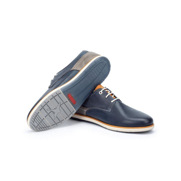 Pikolinos Jucar M4E-4104C1 Mens Blue Leather Lace Up Shoes-elevate your sole