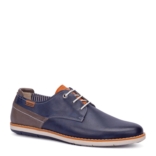 Pikolinos Jucar M4E-4104C1 Mens Blue Leather Lace Up Shoes-elevate your sole