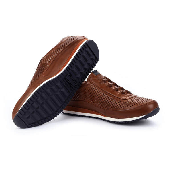 Pikolinos Liverpool M2A-6252 Mens Cuero Brown Leather Lace Up Trainers-elevate your sole