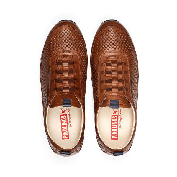 Pikolinos Liverpool M2A-6252 Mens Cuero Brown Leather Lace Up Trainers-elevate your sole