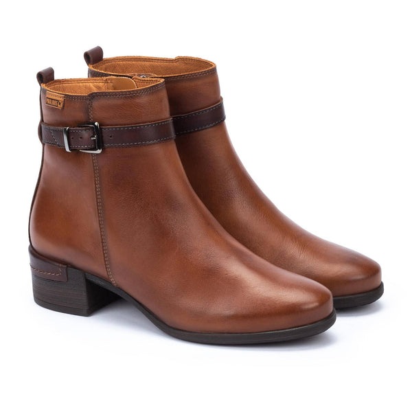 Pikolinos Malaga W6W-8622C1 Ladies Cuero Brown Leather Side Zip Ankle Boots-elevate your sole