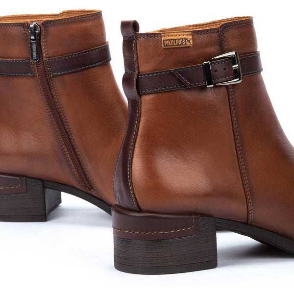 Pikolinos Malaga W6W-8622C1 Ladies Cuero Brown Leather Side Zip Ankle Boots-elevate your sole