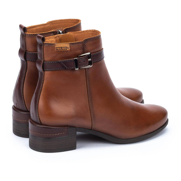 Pikolinos Malaga W6W-8622C1 Ladies Cuero Brown Leather Side Zip Ankle Boots-elevate your sole