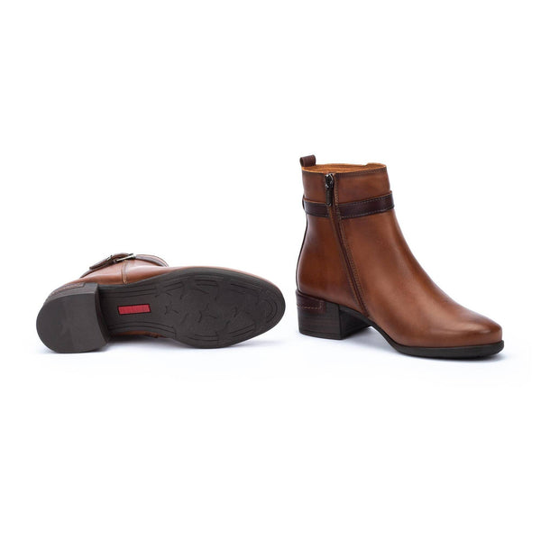 Pikolinos Malaga W6W-8622C1 Ladies Cuero Brown Leather Side Zip Ankle Boots-elevate your sole