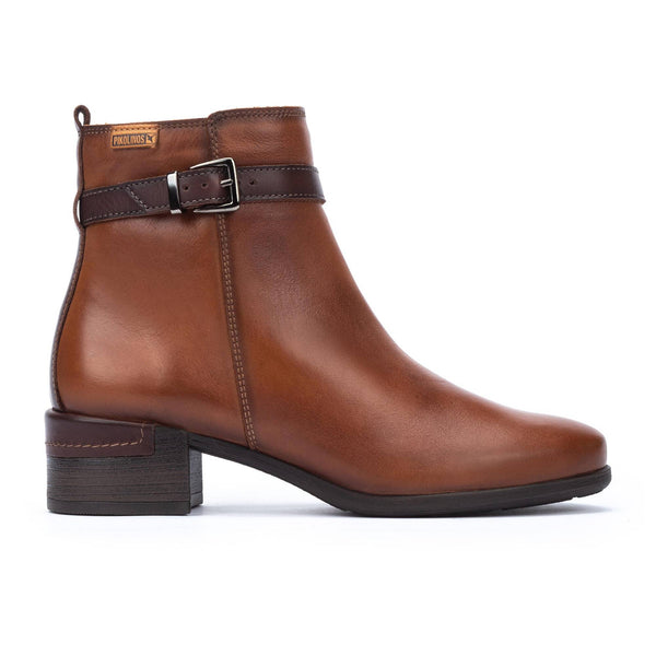 Pikolinos Malaga W6W-8622C1 Ladies Cuero Brown Leather Side Zip Ankle Boots-elevate your sole