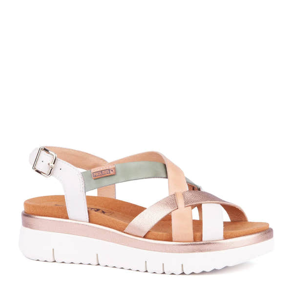 Pikolinos Palma W4N-0650C1 Ladies Natural Leather Buckle Sandals-elevate your sole