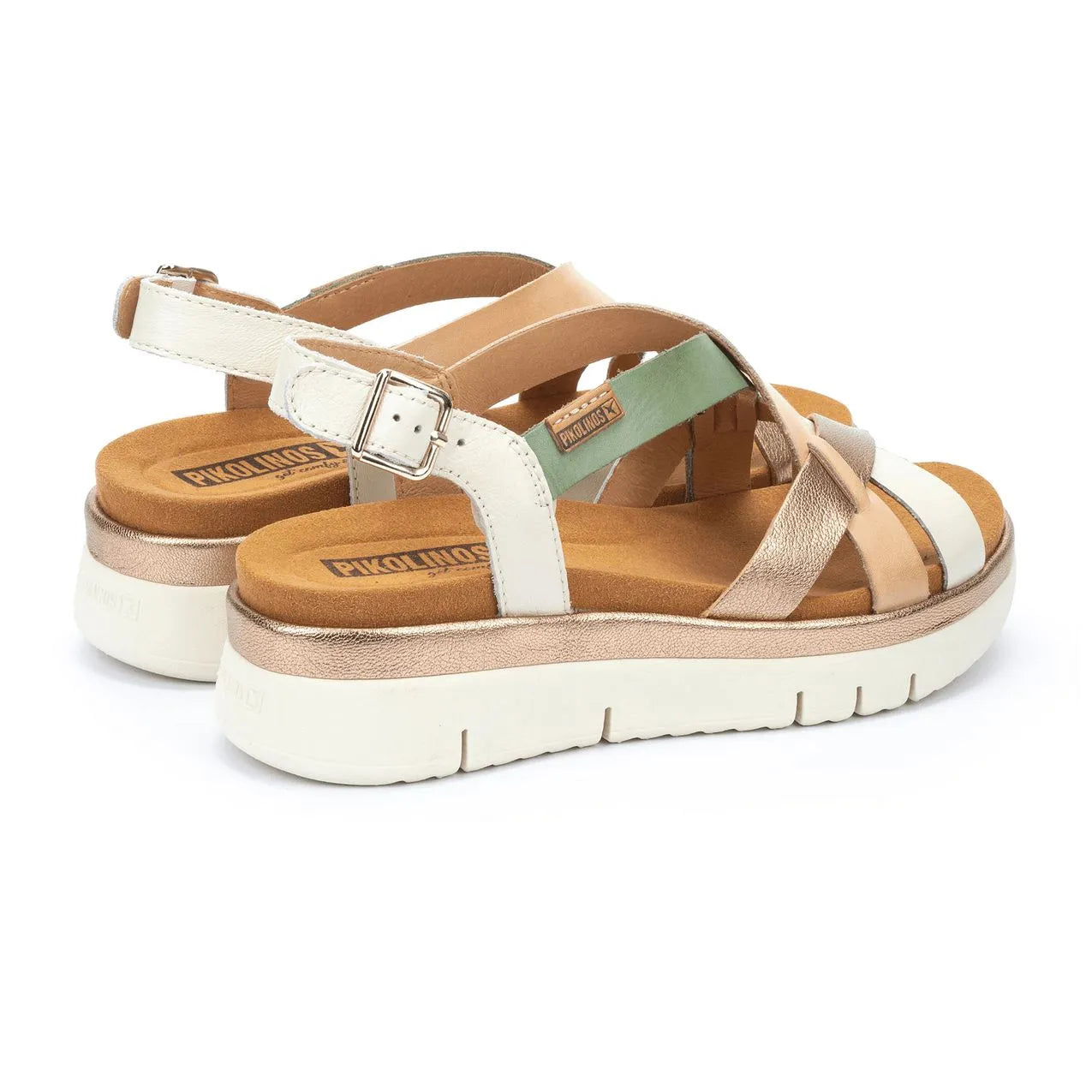 Pikolinos Palma W4N-0650C1 Ladies Natural Leather Buckle Sandals-elevate your sole