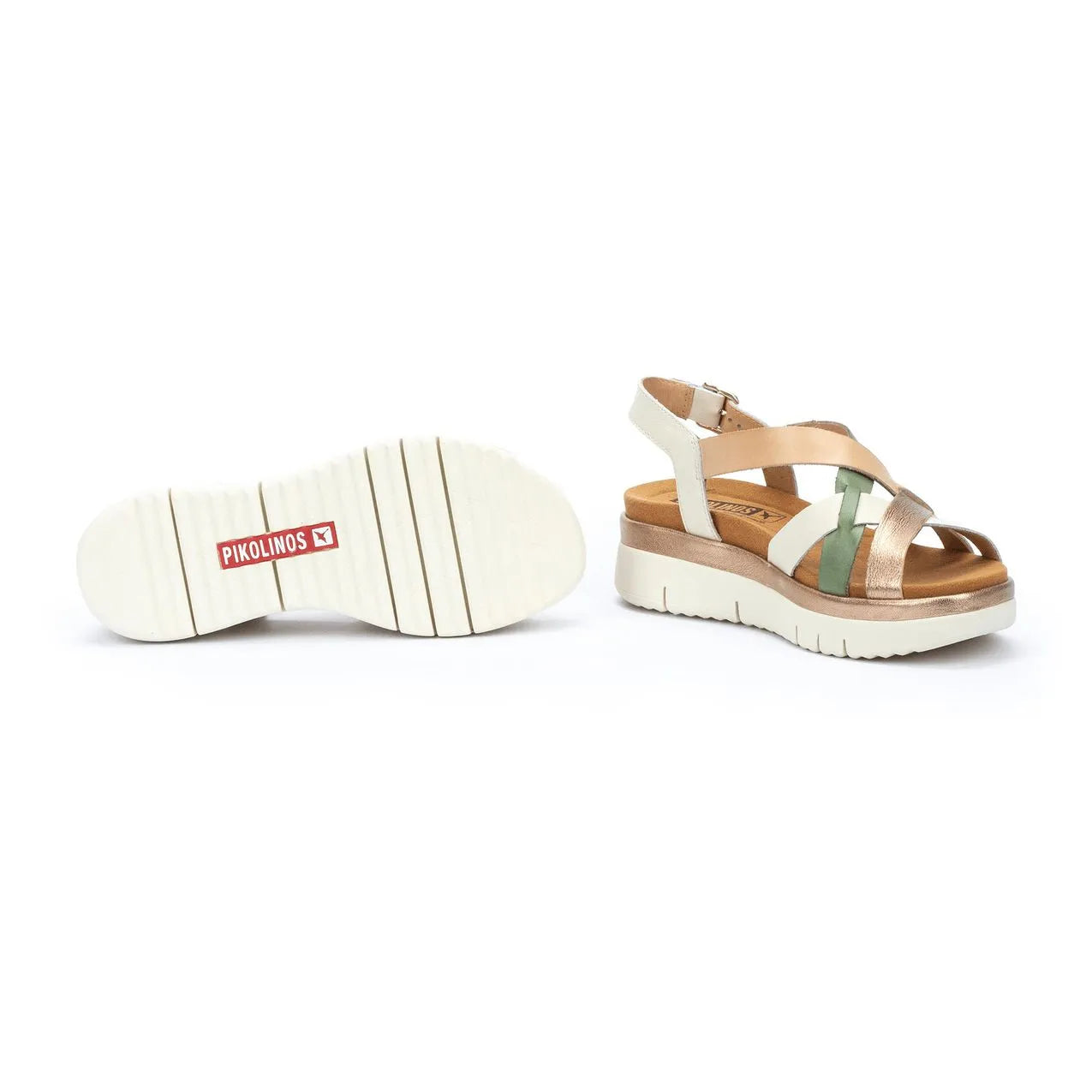 Pikolinos Palma W4N-0650C1 Ladies Natural Leather Buckle Sandals-elevate your sole
