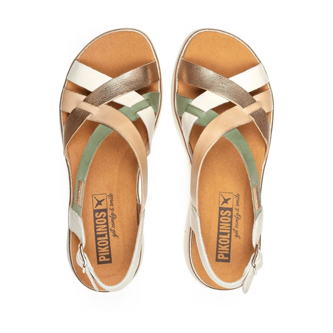 Pikolinos Palma W4N-0650C1 Ladies Natural Leather Buckle Sandals-elevate your sole