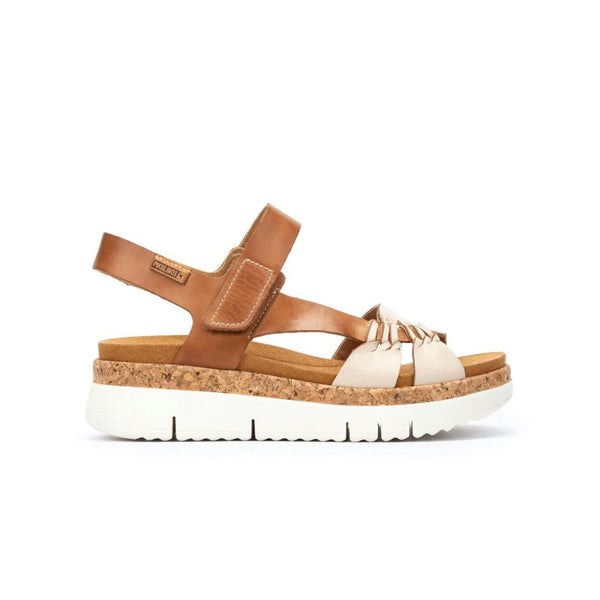 Pikolinos Palma W4N-0968C1 Ladies Marfil Leather Touch Fastening Sandals-elevate your sole
