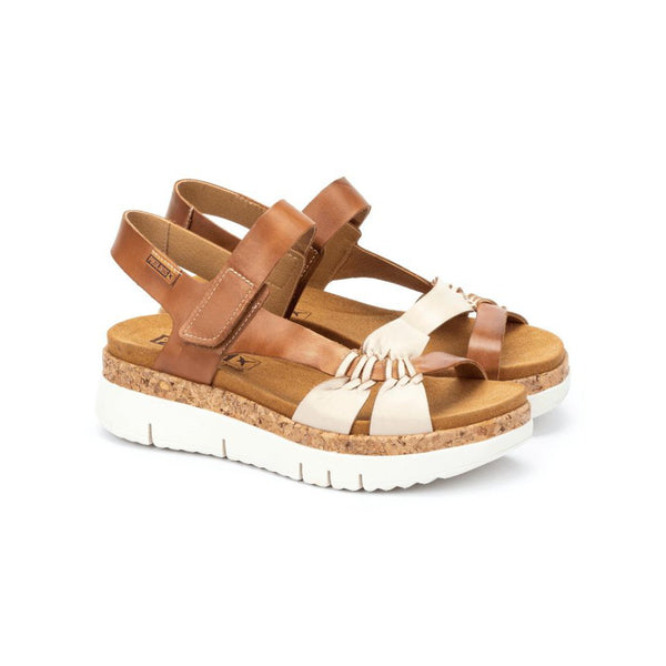 Pikolinos Palma W4N-0968C1 Ladies Marfil Leather Touch Fastening Sandals-elevate your sole