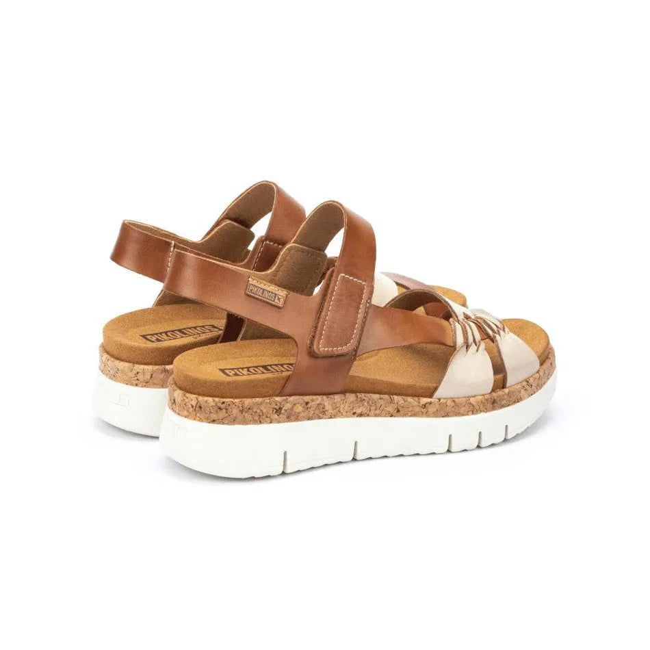 Pikolinos Palma W4N-0968C1 Ladies Marfil Leather Touch Fastening Sandals-elevate your sole