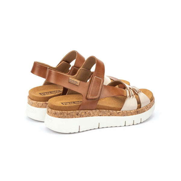 Pikolinos Palma W4N-0968C1 Ladies Marfil Leather Touch Fastening Sandals-elevate your sole