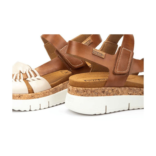 Pikolinos Palma W4N-0968C1 Ladies Marfil Leather Touch Fastening Sandals-elevate your sole