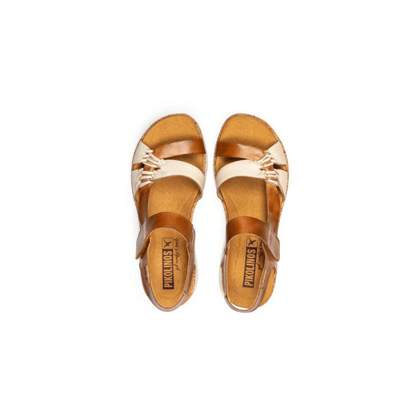 Pikolinos Palma W4N-0968C1 Ladies Marfil Leather Touch Fastening Sandals-elevate your sole