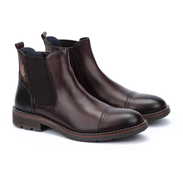 Pikolinos York M2M-8022C1 Mens Olmo Brown Leather Side Zip Ankle Boots-elevate your sole