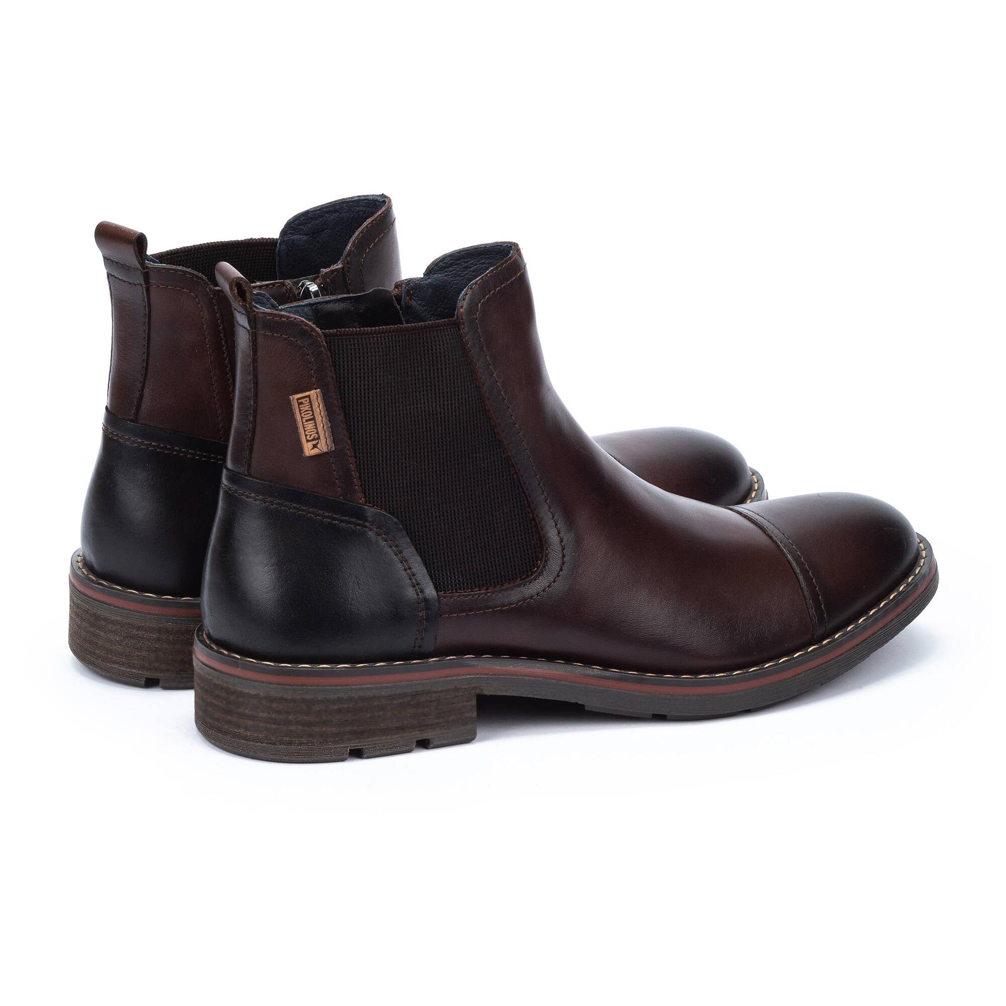 Pikolinos York M2M-8022C1 Mens Olmo Brown Leather Side Zip Ankle Boots-elevate your sole
