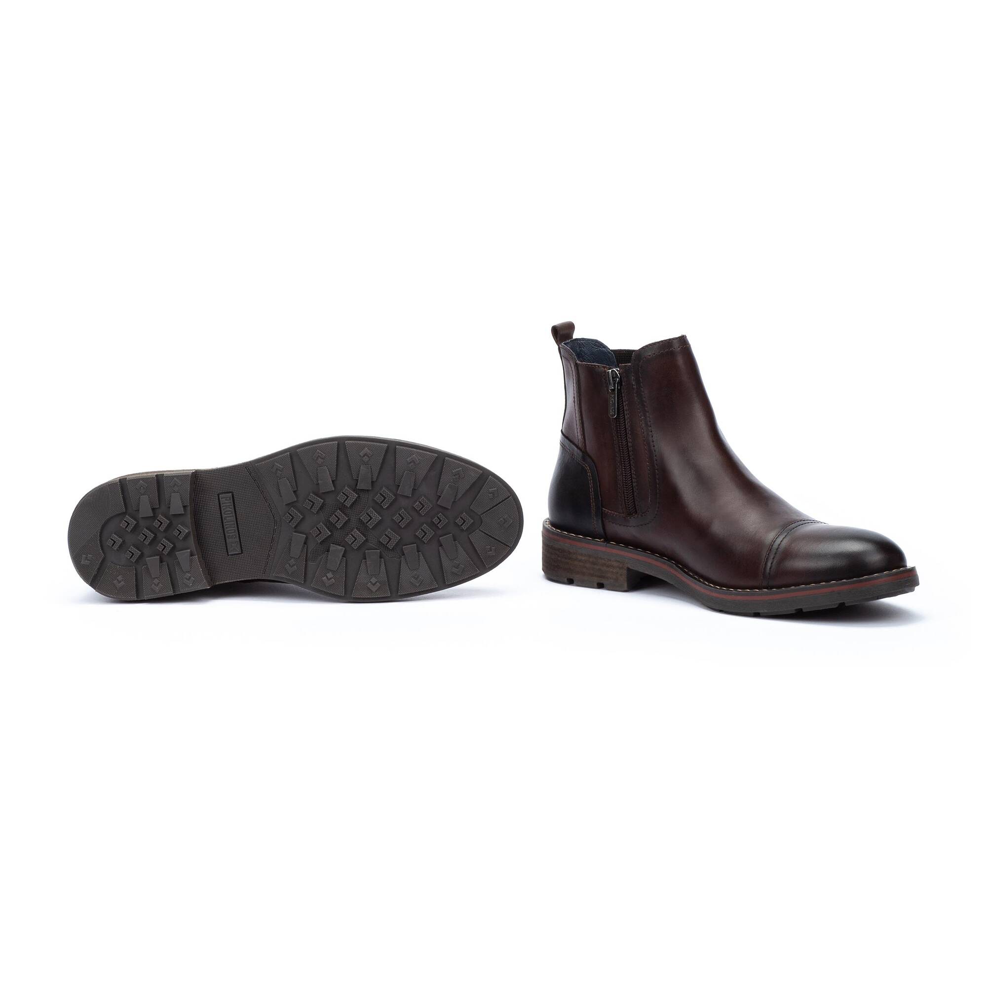 Pikolinos York M2M-8022C1 Mens Olmo Brown Leather Side Zip Ankle Boots-elevate your sole