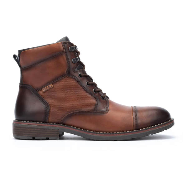 Pikolinos York M2M-8156C1 Mens Cuero Brown Leather Zip & Lace Ankle Boots-elevate your sole