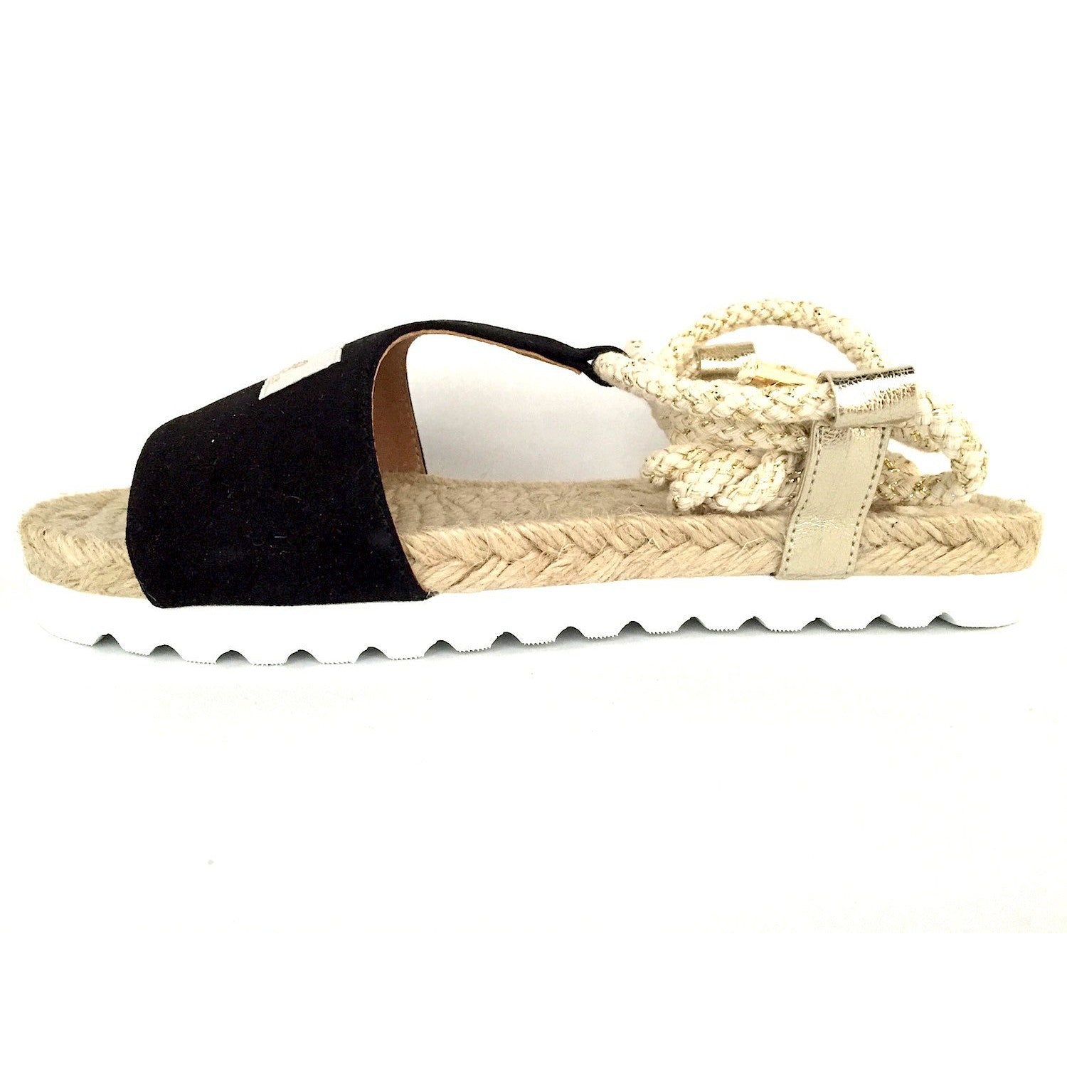 Pinaz Martina Black Suede Flat Platform Sandals - elevate your sole