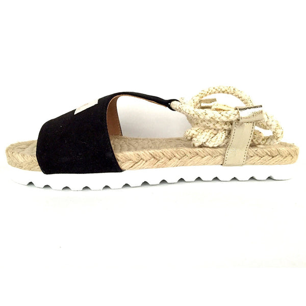 Pinaz Martina Black Suede Flat Platform Sandals - elevate your sole
