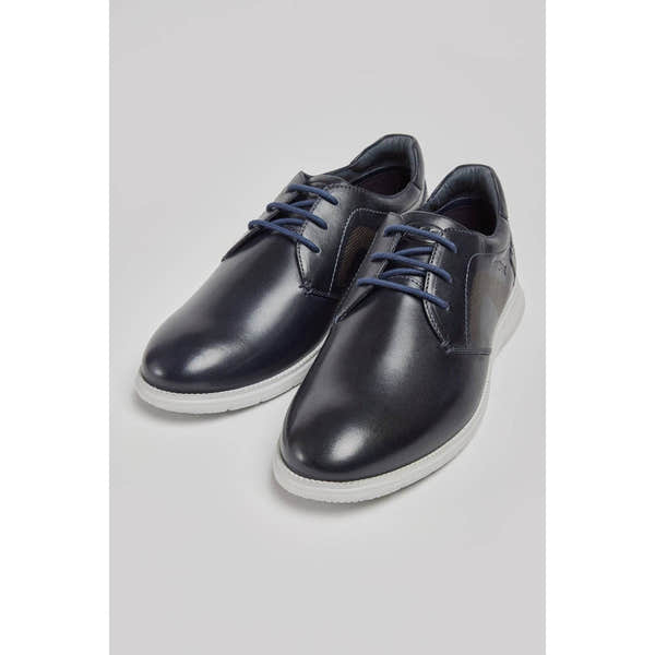 Pods Aston Mens Navy Leather Lace Up Shoes-elevate your sole