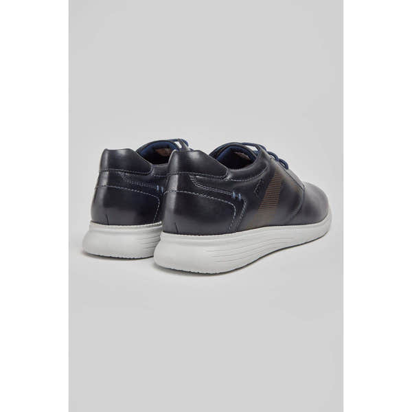 Pods Aston Mens Navy Leather Lace Up Shoes-elevate your sole