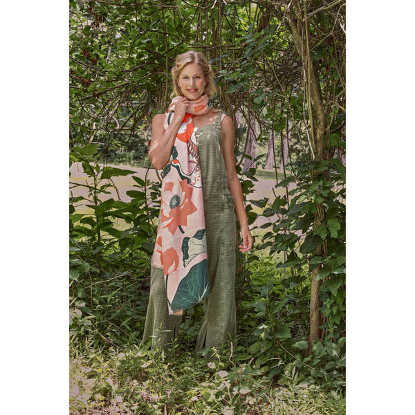 Powder Crane at Sunrise Print Scarf - Petal-elevate your sole