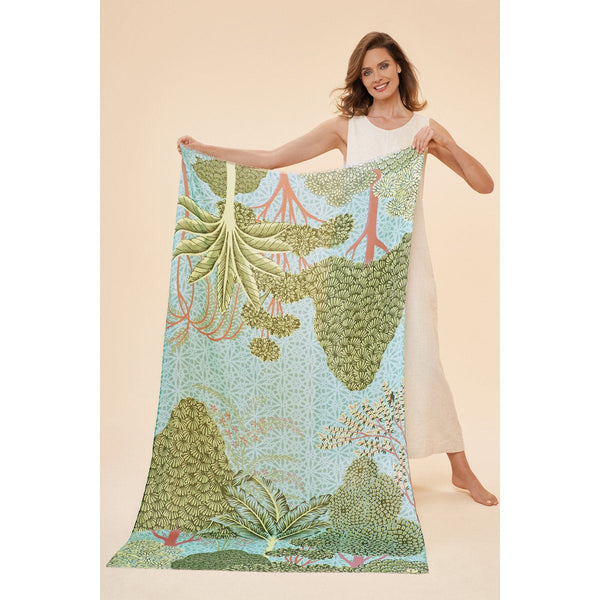 Powder Secret Paradise - Aqua Print Scarf-elevate your sole