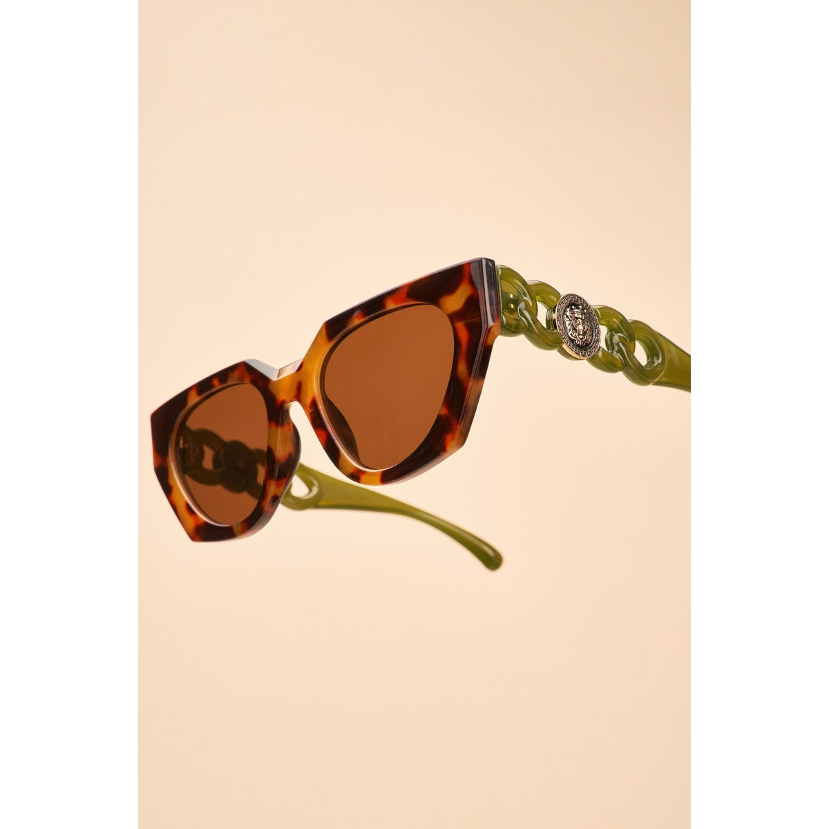Powder Zelia Luxe Sunglassses - Tortoiseshell/Olive-elevate your sole